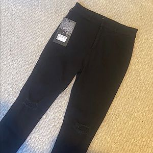 Fit jeans black ripped size medium
